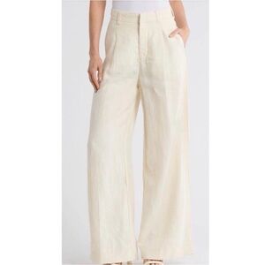 DL1961 Hepburn Cream Wide-Leg Women's Pants